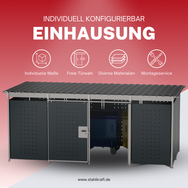 Einhausungs Konfigurator für 1100-Liter Container...