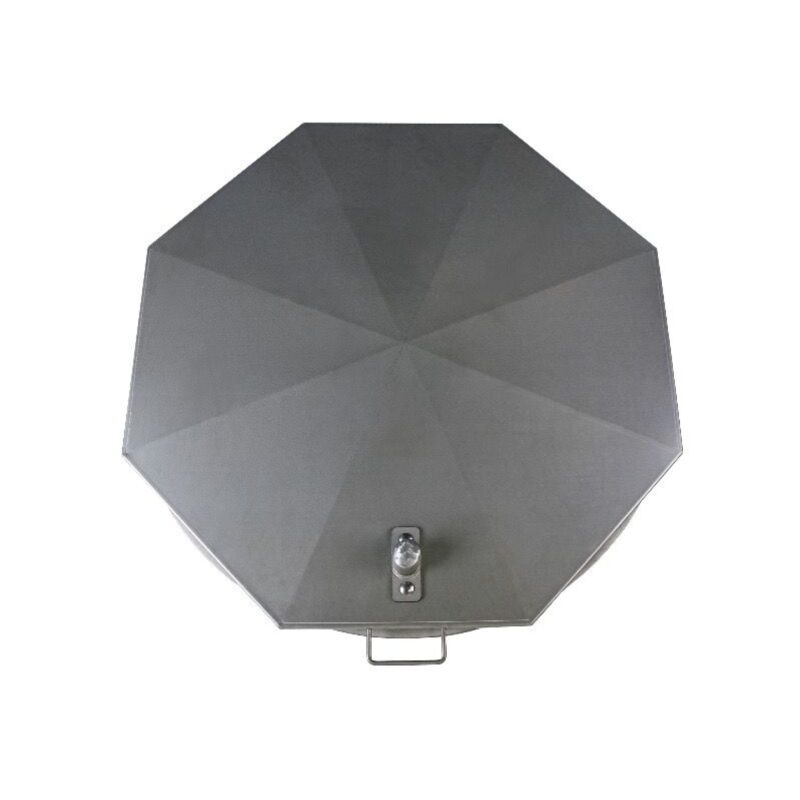 Schachtabdeckung rund Edelstahl V2A, 2mm | Schachtdeckel mit Gasdruckfeder 1000 mm
