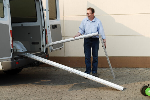 Aluminium Verladeschienen ABS-F – 1485 mm | Made in Germany – Qualität mit GS-Prüfung | Auffahrrampe