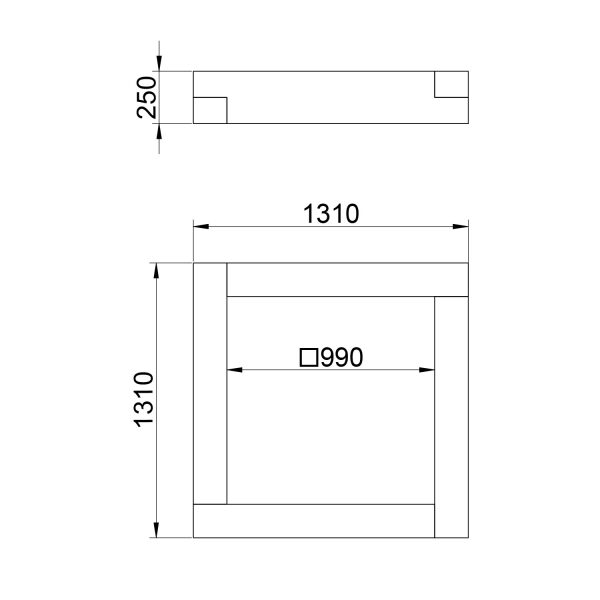 Betonfundament 1310x1310 mm | Fundament für...