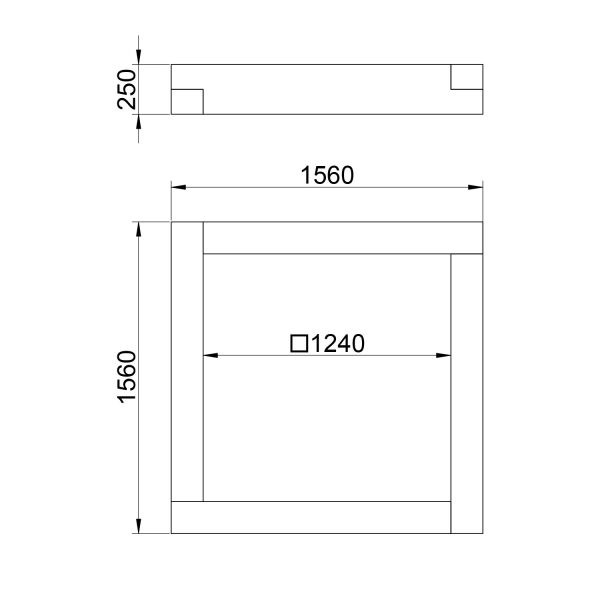 Betonfundament 1560x1560 mm | Fundament für...