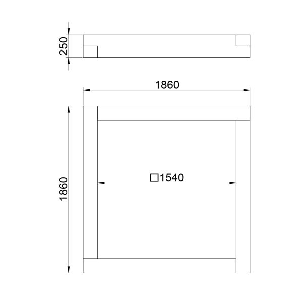 Betonfundament 1860x1860 mm | Fundament für...