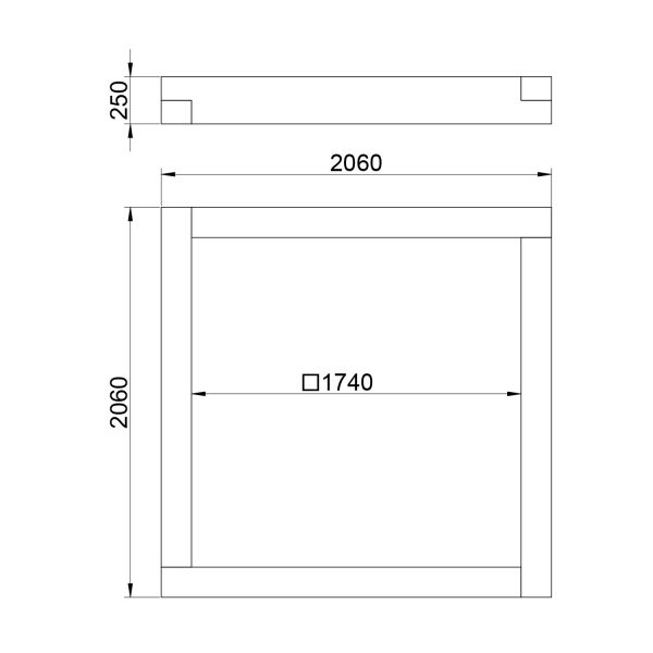 Betonfundament 2060x2060 mm | Fundament für...