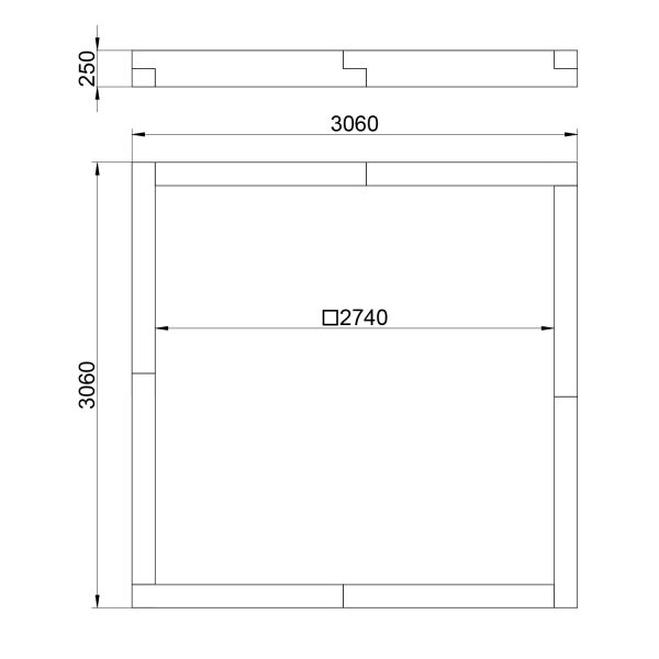 Betonfundament 3060x3060 mm | Fundament für...