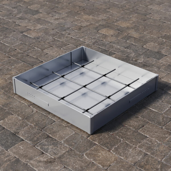 Schachtabdeckung Edelstahl V2A | Schachtdeckel auspflasterbar zum ausheben | A15