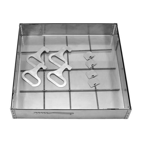 Schachtabdeckung Edelstahl V2A | Schachtdeckel auspflasterbar zum ausheben | A15