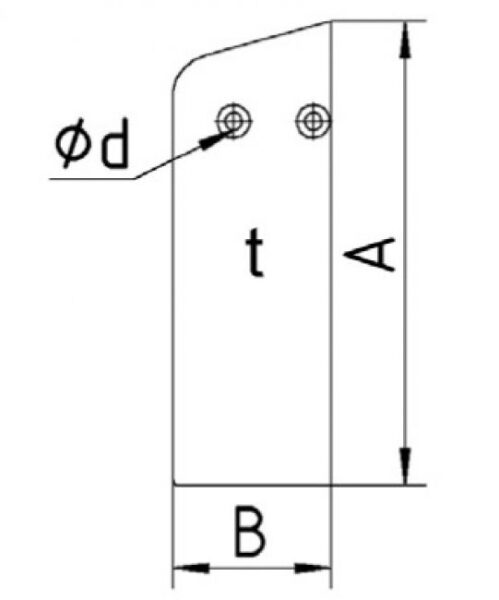 Kopfblende für Schienenblende, rechts