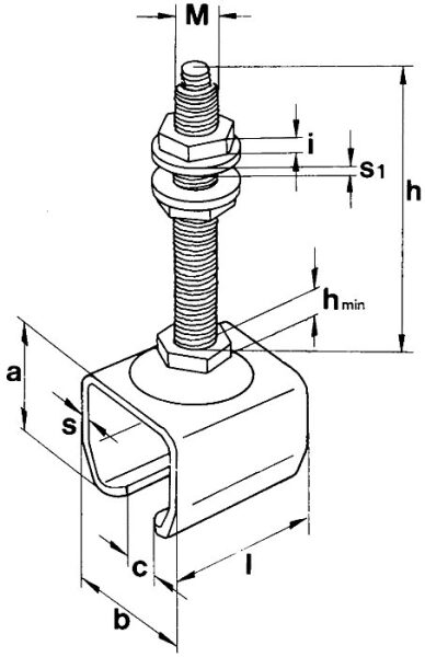 V2A- Höhenverstellbare Muffe für Schiene Typ 10