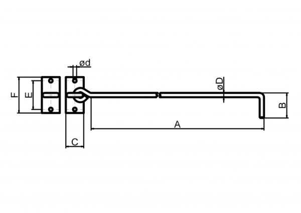 Sturmhaken, 1500 mm