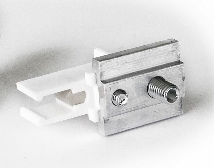 Schienen-Tür-Stopper Alu. für Glastür