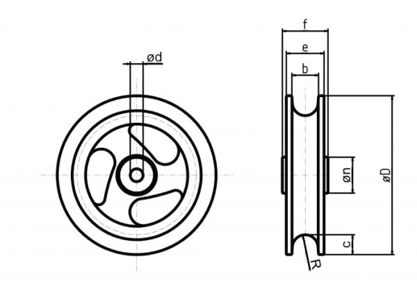 Brunnenrolle Ø 220 mm- nur auf Anfrage