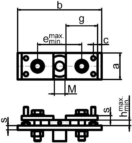 Klemmstücke für Schiene Typ 10