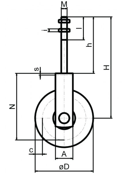 Graugussaufzugrolle Ø 105 mm