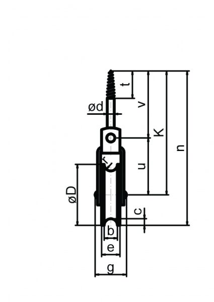 Kunststoff- Waschseilrolle Ø 60 mit...