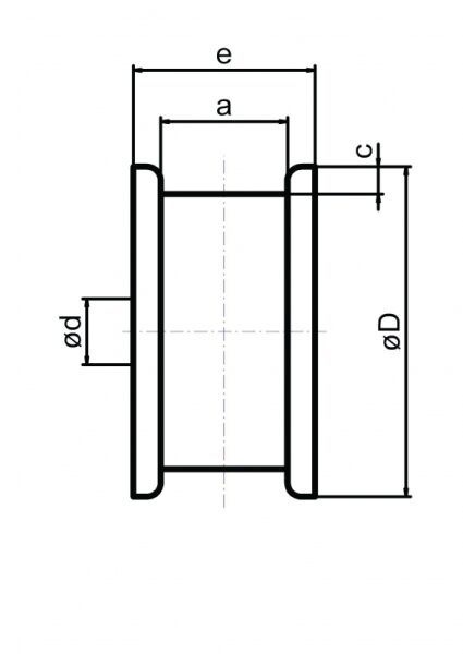 Kunststoffgurtrolle Ø 60 mm, max. Belastung = 100 kg