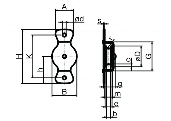 Kunststoffseitenrolle Ø 40 mm