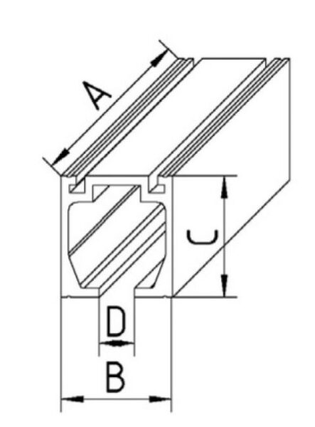 Alu-Laufschiene Typ 10, 6000 mm lang