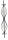 Zierstab 12x12mm, glatt, H: 900mm, 1x Ornament mittig