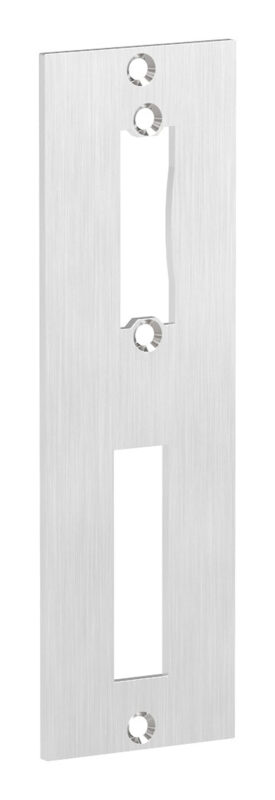 Edelstahlschließblech 172x53x3,0mm, für Abstand 72mm, geschliffen, V2A (1.4301)