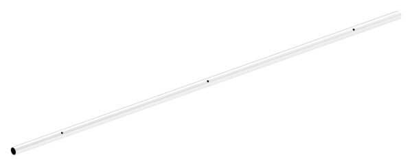 Laufschiene aus Rohr 25,0x2,0mm für Glasschiebetüren, mit 3x Gewinde M8, ohne Endkappen, L: 1400mm, V2A