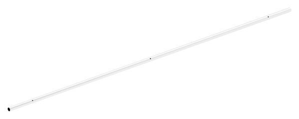 Laufschiene aus Rohr 25,0x2,0mm für Glasschiebetüren, mit 3x Gewinde M8, ohne Endkappen, L: 2100mm,  V2A