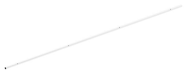 Laufschiene aus Rohr 25,0x2,0mm für Glasschiebetüren, mit 4x Gewinde M8, ohne Endkappen, L: 2600mm, V2A
