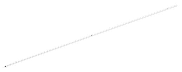 Laufschiene aus Rohr 25,0x2,0mm für Glasschiebetüren, mit 5x Gewinde M8, ohne Endkappen, L: 3100mm, V2A
