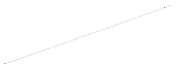 Laufschiene aus Rohr 25,0x2,0mm für Glasschiebetüren, mit 5x Gewinde M8, ohne Endkappen, L: 3600mm, V2A
