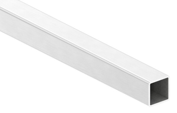 Quadratrohr, 40x40x3,0mm, V2A, Korn 240 geschliffen, L: 3000mm