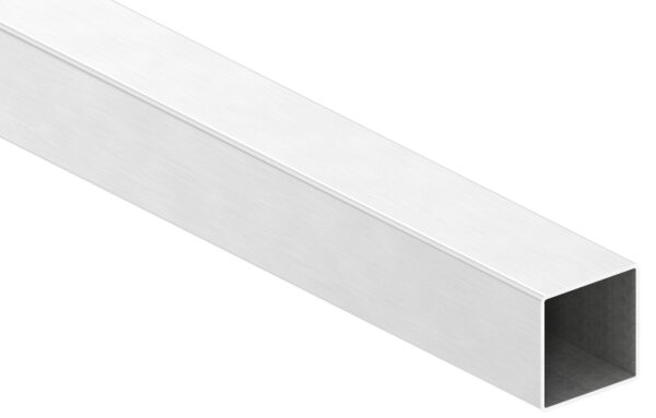 Quadratrohr, 50x50x2,0mm, V2A, Korn 240 geschliffen, L: 6000mm