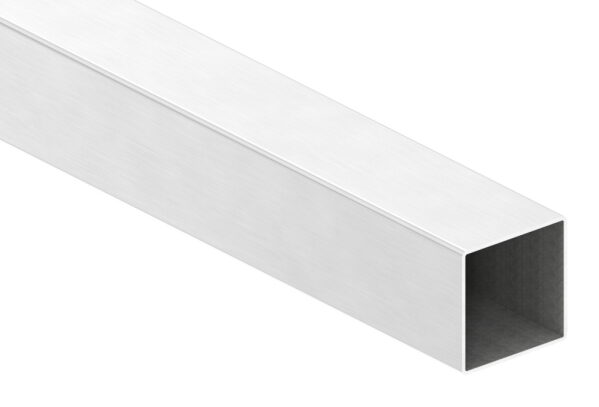 Quadratrohr, 60x60x2,0mm, V2A, Korn 240 geschliffen, L: 3000mm