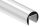 Nutrohr 42,4x1,5 mm, V4A, Korn 240 geschliffen, Nut: 24x24mm, L: 6000mm