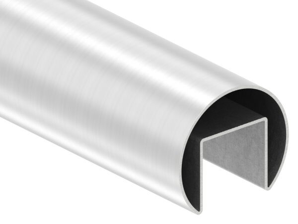 Nutrohr 60,3x1,5 mm, L:6m, Korn 240 geschliffen, Nut 34x34mm, V4A