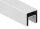 Quadratnutrohr, 40x40x1,5 mm, Korn 240 geschliffen, Nut: 24x24mm, L: 3000mm, V2A
