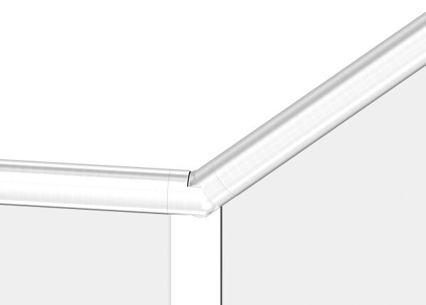 Verbinder flexibel für Nutrohr 42,4mm, aufwärts 25-55°, V2A