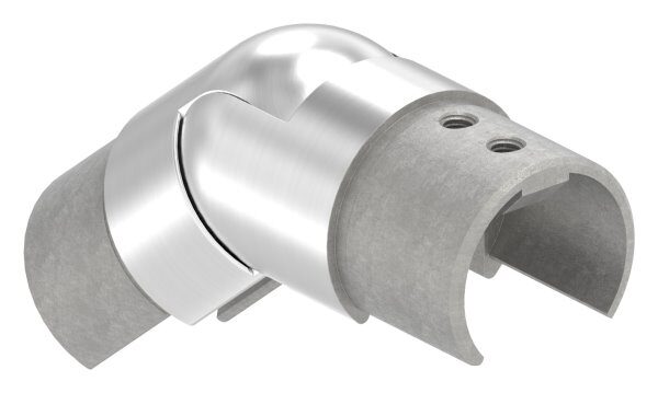 Verbinder flexibel für Nutrohr 42,4mm, abwärts 25-55°, V2A