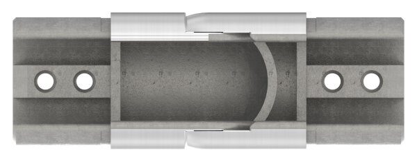 Verbinder flexibel für Nutrohr 42,4mm, abwärts 25-55°, V2A