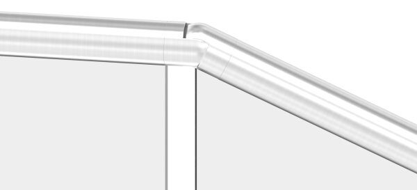 Verbinder flexibel für Nutrohr 42,4mm, abwärts 25-55°, V2A
