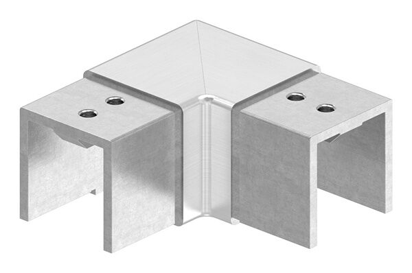 Eckbogen, horizontal, für Nutrohr 40x40mm, V2A,...