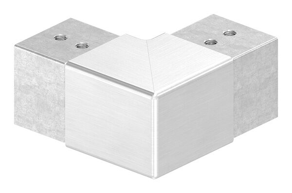 Eckbogen, horizontal, für Nutrohr 40x40mm, V2A,...