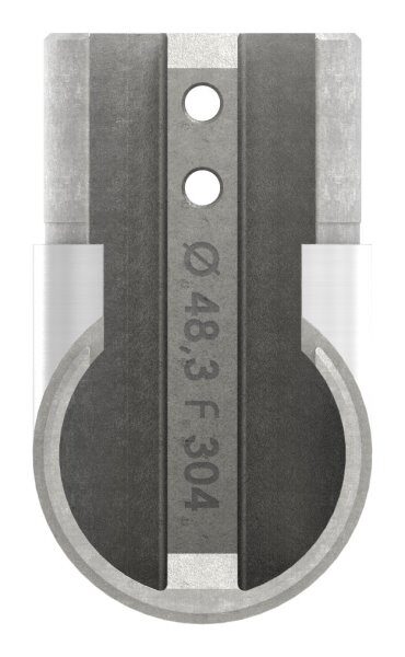 Eckbogen, vertikal, für Anschluss 48,3mm, V2A, Rahmenecke