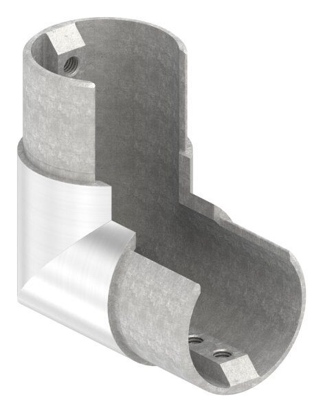 Eckbogen, vertikal, für Anschluss 48,3mm, V4A, Rahmenecke