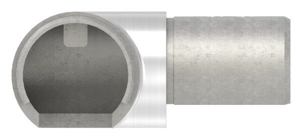 Eckbogen, horizontal, für Anschluss 42,4mm, V4A, Verlaufsecke