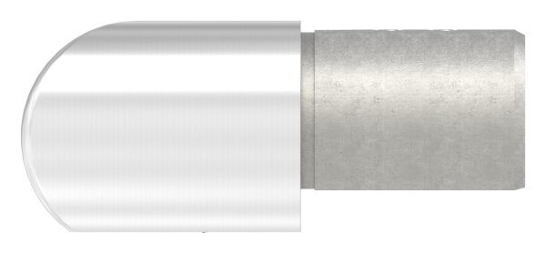 Eckbogen, horizontal, für Anschluss 42,4mm, V4A, Verlaufsecke