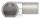 Eckbogen, horizontal, für Anschluss 42,4mm, V4A, Verlaufsecke
