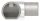Eckbogen, horizontal, für Anschluss 48,3mm, V2A, Verlaufsecke