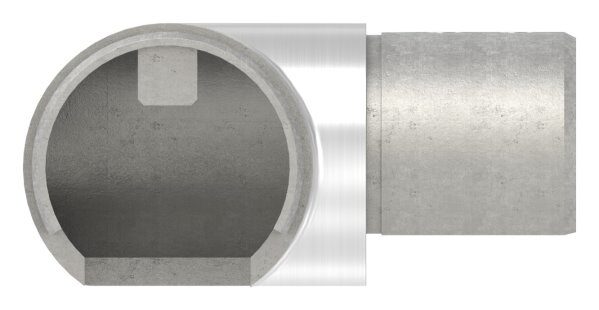 Eckbogen, horizontal, für Anschluss 48,3mm, V4A, Verlaufsecke