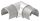 Eckbogen, horizontal, für Anschluss 48,3mm, V4A, Verlaufsecke