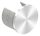 Endkappe, flach, für Nutrohr 48,3mm, V4A