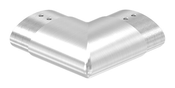 Verbinder 90° für Ovalnutrohr 80x40mm mit Nut 24x24mm, V2A